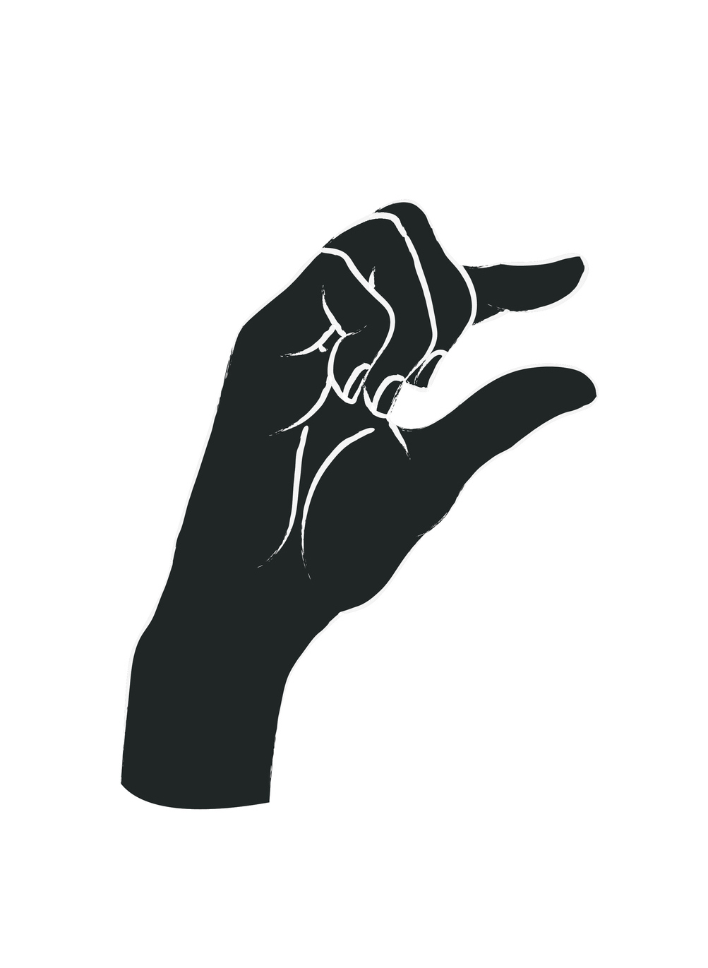 Gesture. A little bit sign. Two female hands showing a few of something. Vector. 11 Jane Street