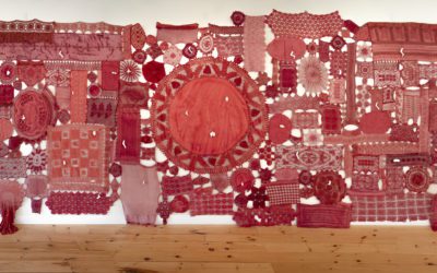 Patricia Miranda’s lace and fabric works at Jane St. Art Center